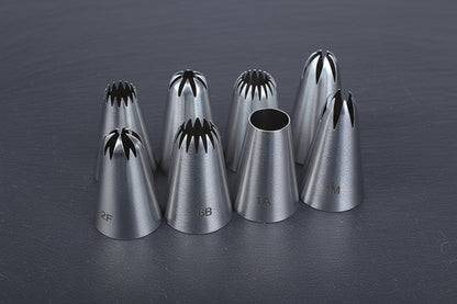 RVS Spuitmondjes Set 8 stuks